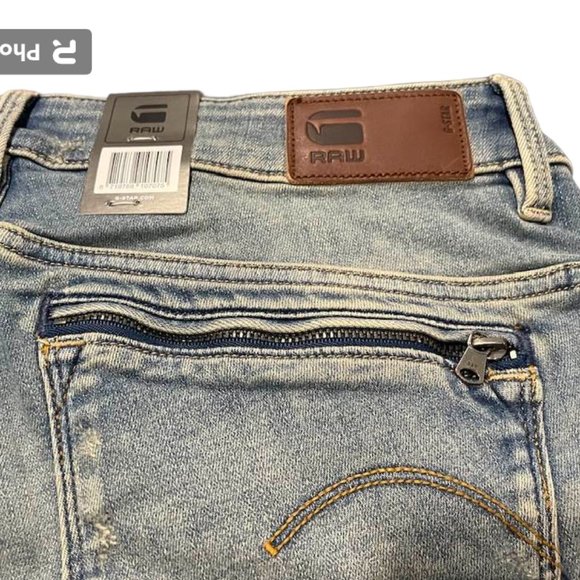 G-Star RAW Midge Zip Skinny Jeans NWT ~ with Back Zipper Pockets - 32W … - Picture 12 of 13